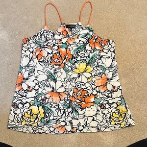The Limited Orange and Yellow Floral Camisole
